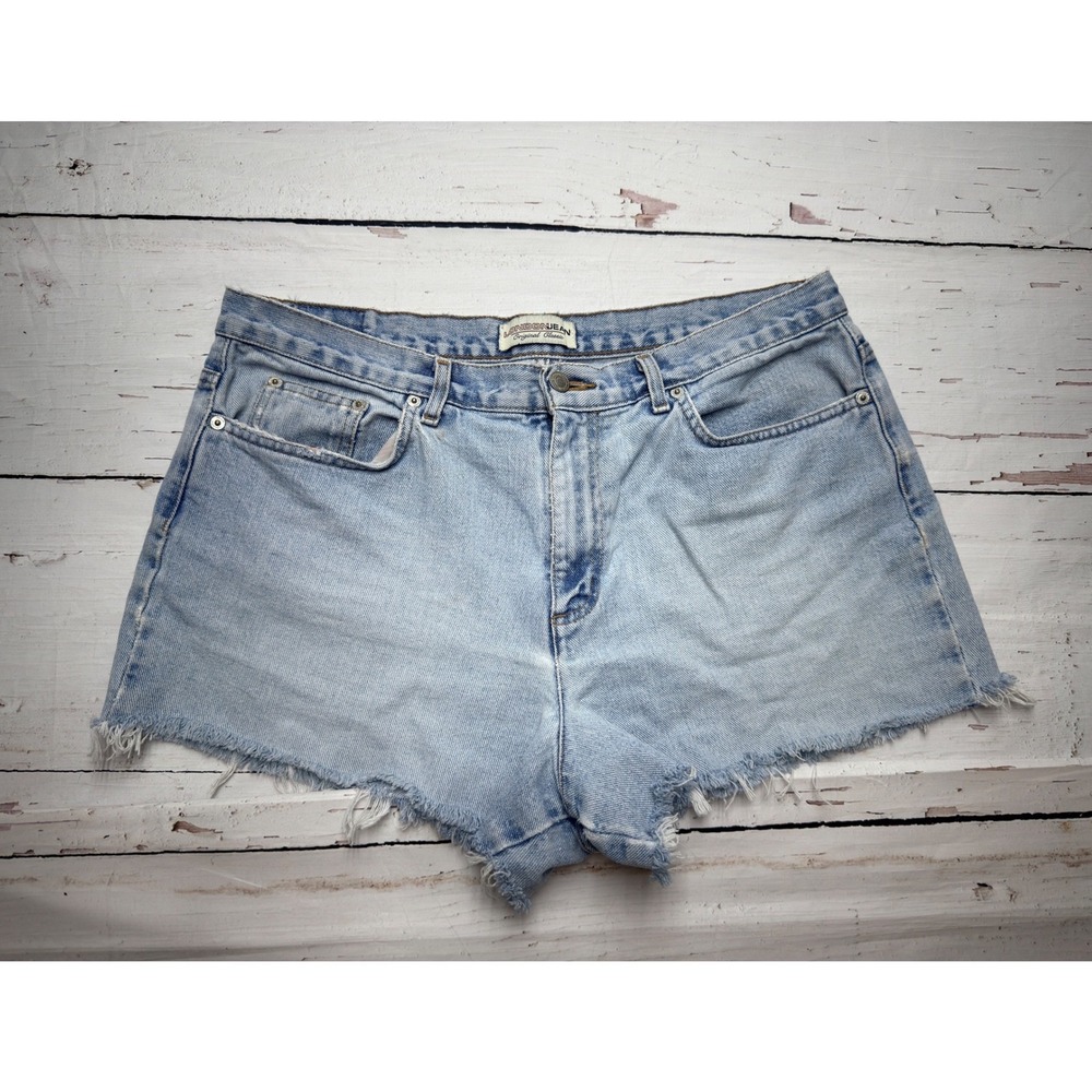 London Jean Vintage Denim Cut Off Shorts Light Wash 16 90s Y2K Jorts